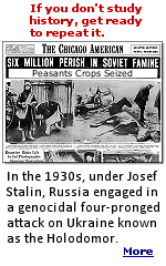 The current invasion of Ukraine is not the first time Russia has taken drastic action to quell Ukrainian dreams of independence, engineering a man-made famine in the 1930's. Estimates of the dead range from 4 to 20 million.